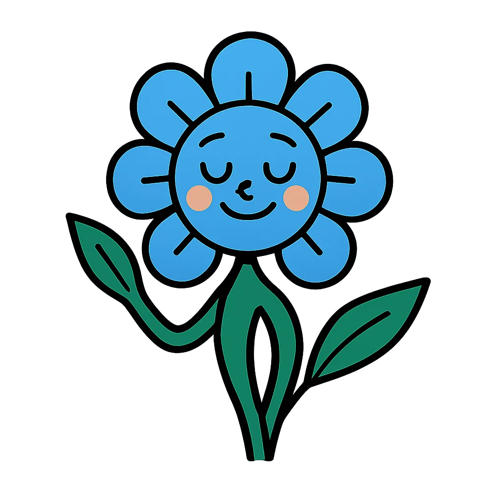 Illustration de l'expression « Être fleur bleue »