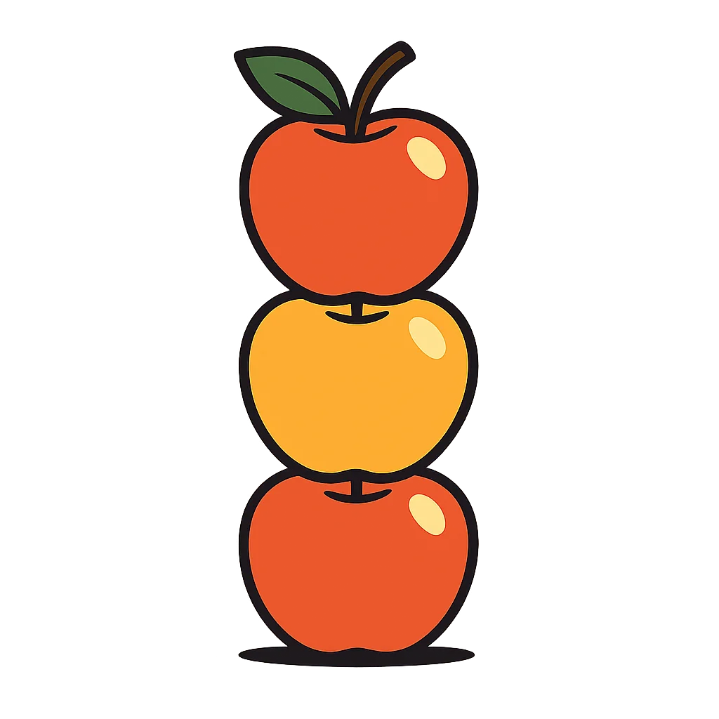 Illustration de l'expression « Haut comme trois pommes »